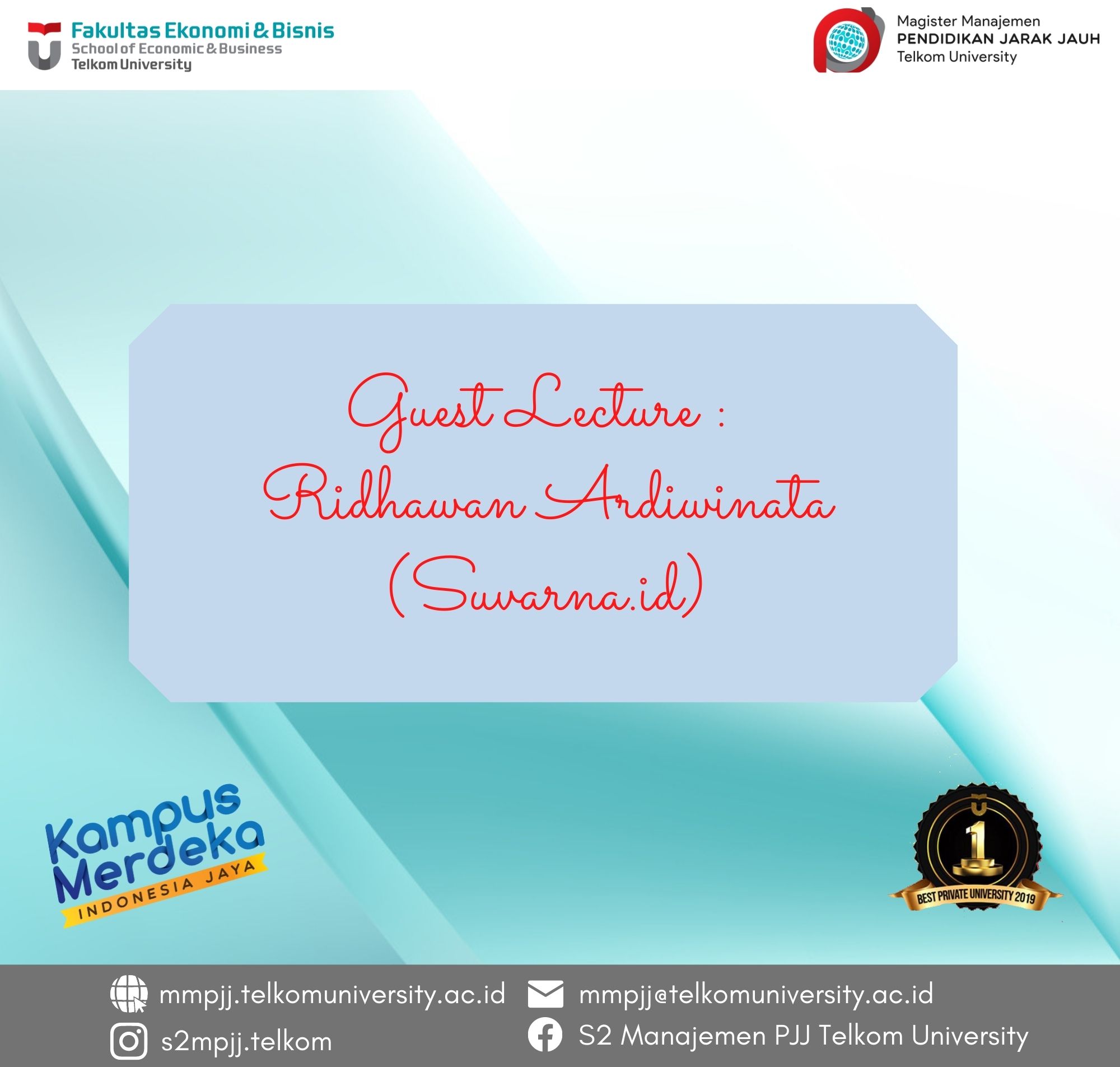 Guest Lecture – Ridhawan Ardiwinata