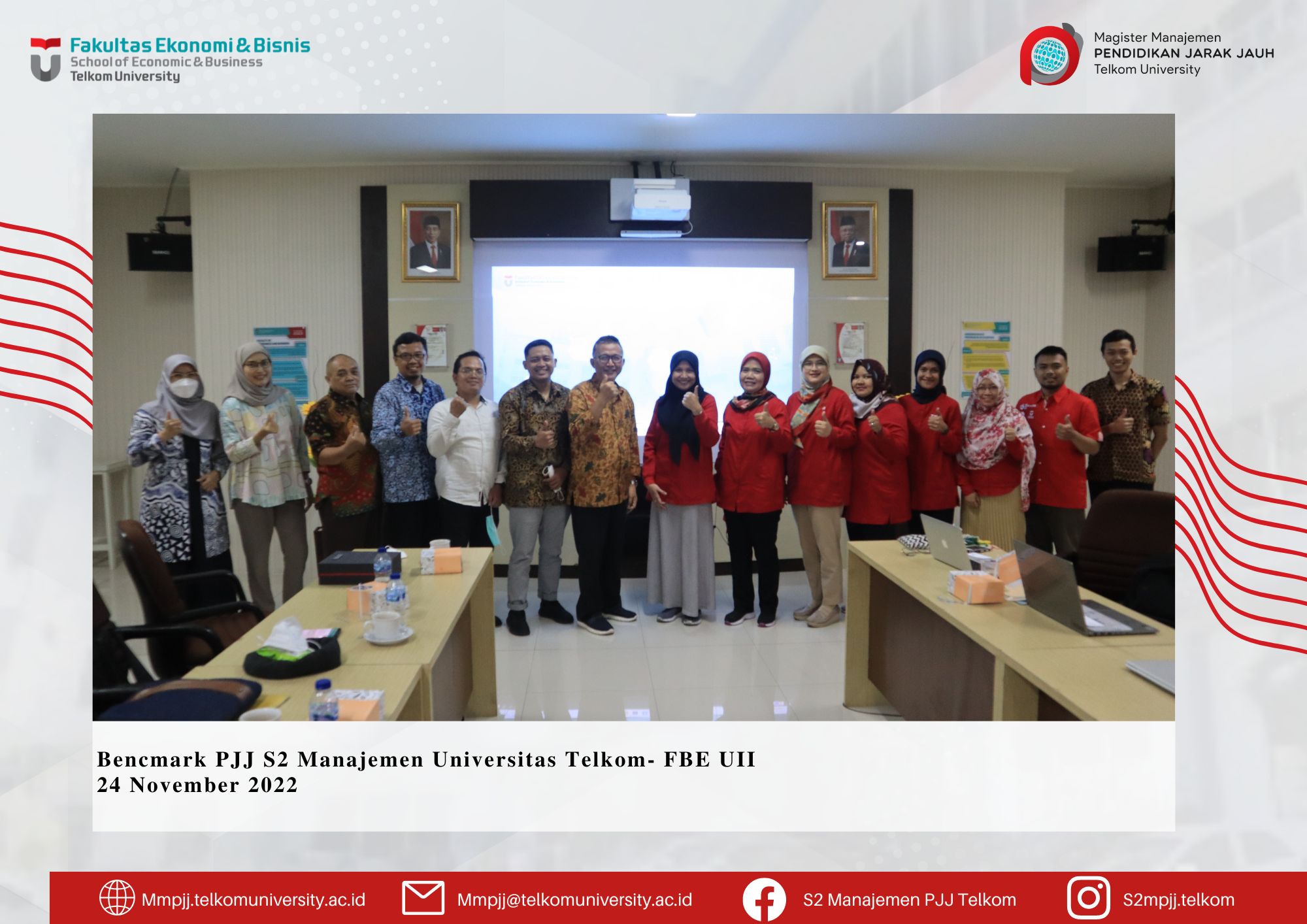 Benchmark PJJ S2 Manajemen Universitas Telkom – FBE Universitas Islam Indonesia (UII)