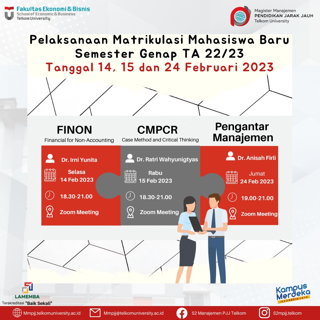 Pelaksanaan Matrikulasi Mahasiswa Baru Semester Genap TA 22/23