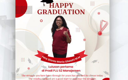 Happy Graduation Fera Shinta Maria Silalahi Sebagai Lulusan Pertama Prodi PJJ S2 Manajemen