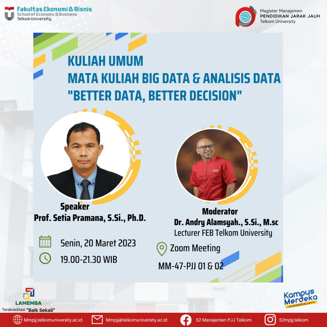 Kuliah umum Big Data & Analisis Data dengan tema “Better Data, Better Decision”