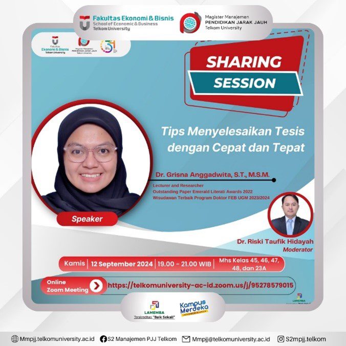 Sharing Session “Tips menyelesaikan Tesis dengan Cepat dan Tepat”